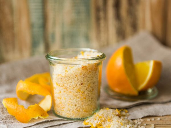 Sal aromatizado com laranja, limão e lima