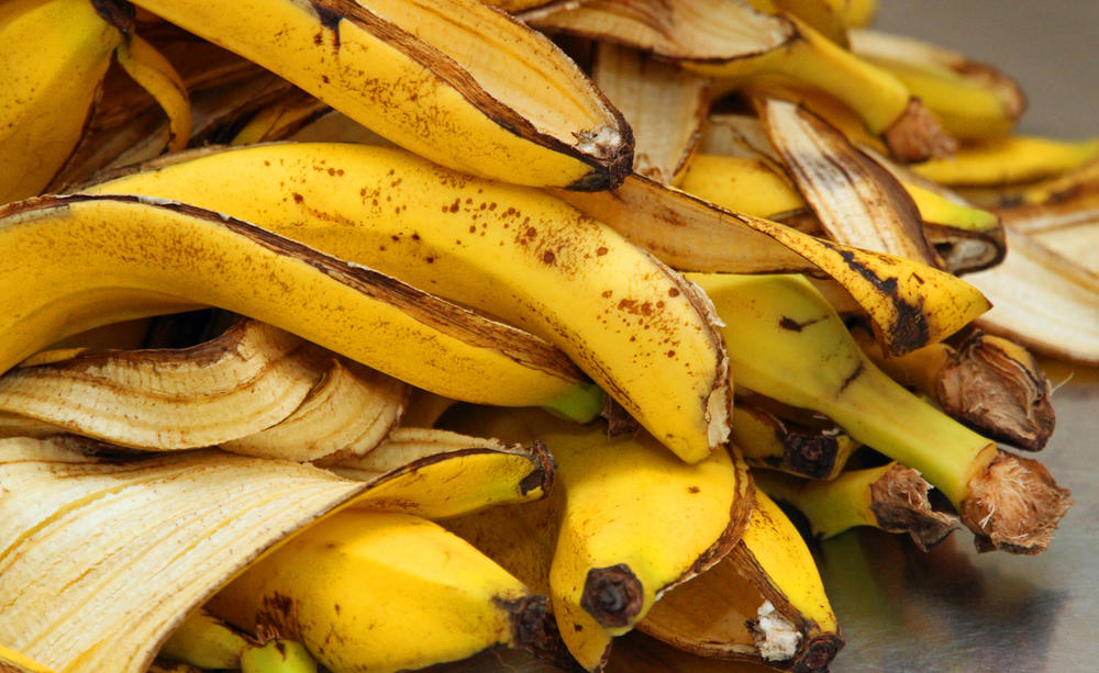 Adubo de casca de banana