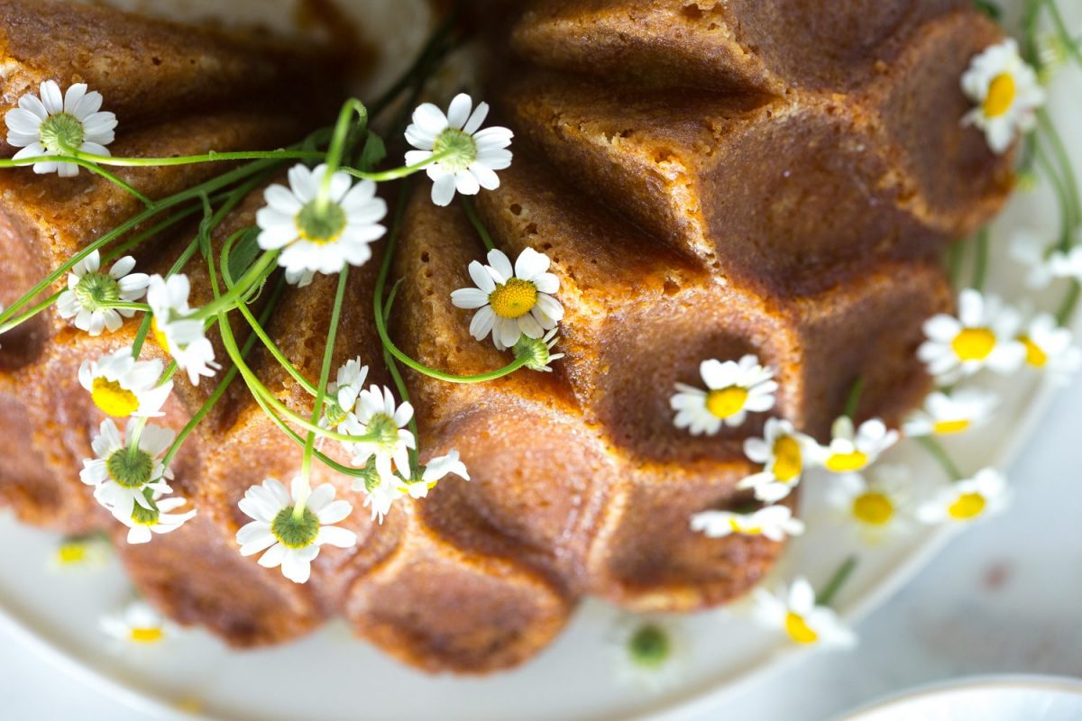bolo de maracujá com camomila