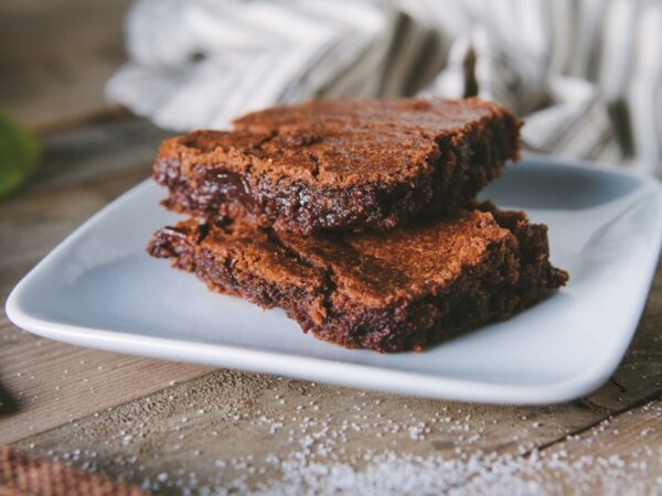 Brownie com manteiga de cannabis medicinal