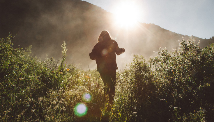 caminhada meditativa